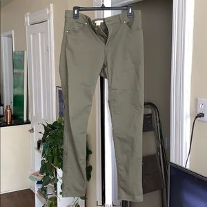 Army Green Mid Rose Skinny Pants